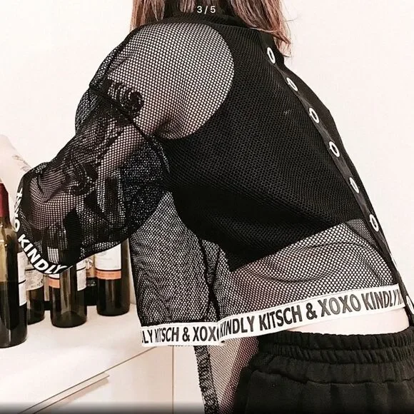 Sheer Black Top Size M - Picture 7 of 8